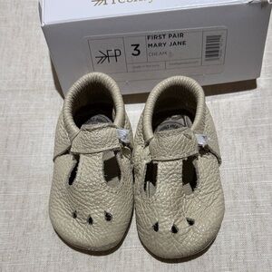 Freshly Picked Cream Mary Jane Baby Shoes